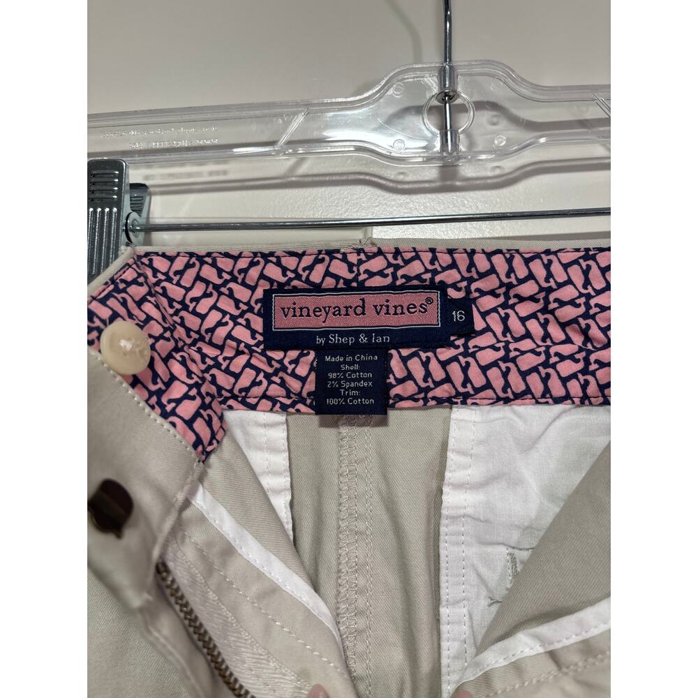 Vineyard Vines Tan Cotton Stretch Skort Size 16 - Picture 5 of 6